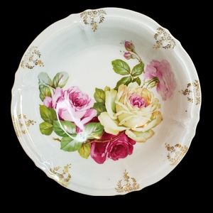 Antique Bavaria Johann Seltmann 1900's Large Bowl w/Roses 🌹 ♥